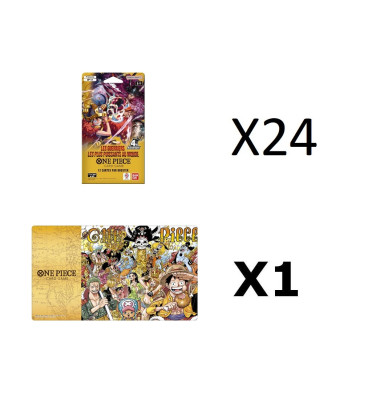 BUNDLE CARTON DE 24 BOOSTERS SOUS BLISTERS ONE PIECE OP17 VF + PLAYMAT VOL 1