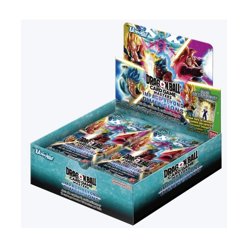 DISPLAY 24 BOOSTERS DRAGON BALL SUPER IMPACT BEYOND DIMENSIONS / CARTE VF