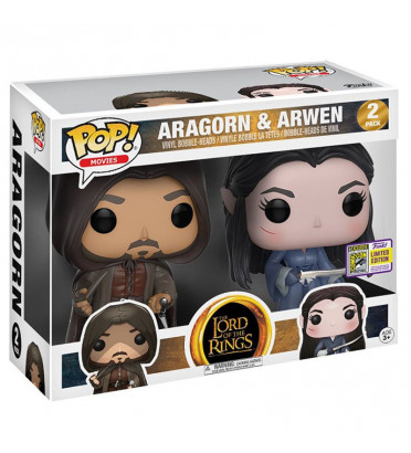 2-PACK ARAGORN ET ARWEN / LE SEIGNEUR DES ANNEAUX / FIGURINE FUNKO POP / EXCLUSIVE SDCC 2017