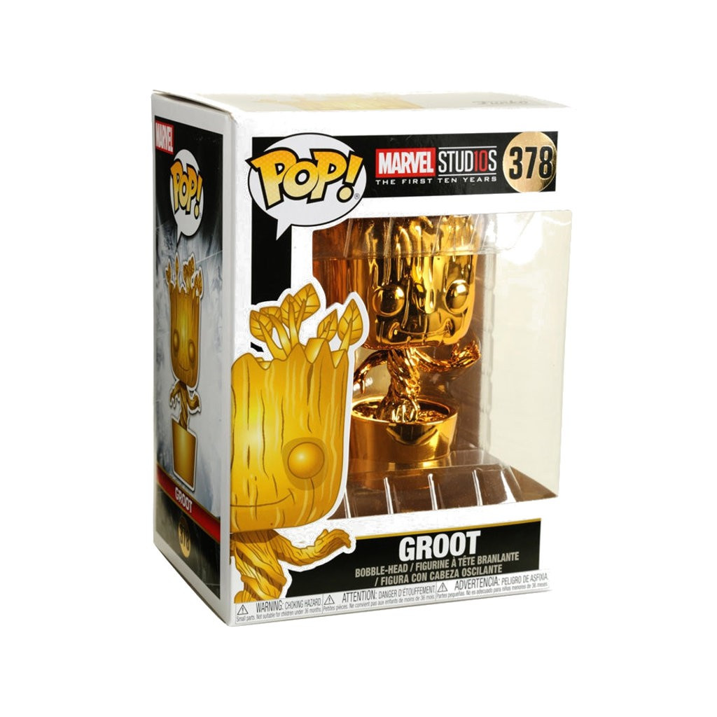 Figurine Funko POP! de Groot Chrome (378) Marvel
