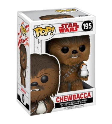 CHEWBACCA WITH PORG / STAR WARS / FIGURINE FUNKO POP CHEWBACCA WITH PORG / STAR WARS / FIGURINE FUNKO POP
