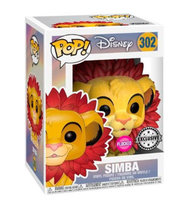 SIMBA / LE ROI LION / FIGURINE FUNKO POP / FLOCKED / EXCLUSIVE
