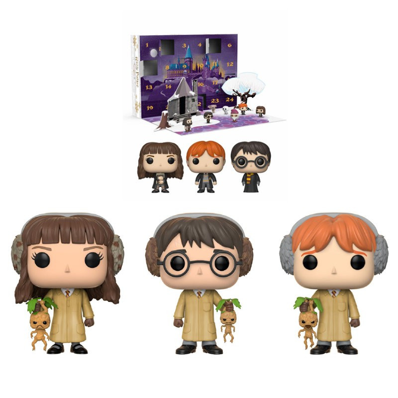 CALENDRIER DE L'AVENT AVEC 3 POP HERBOLOGY / HARRY POTTER / FIGURINE FUNKO POP