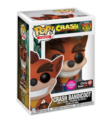 CRASH BANDICOOT / CRASH BANDICOOT / FIGURINE FUNKO POP / FLOCKED / EXCLUSIVE CRASH BANDICOOT / CRASH BANDICOOT / FIGURINE FUNKO POP / FLOCKED / EXCLUSIVE