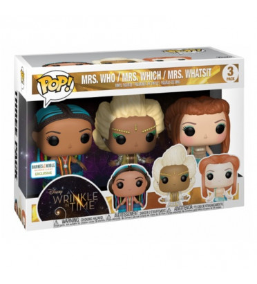 3-PACK MRS WHO,MRS WHICH,MRS WHATSIT / A WRINKLE IN TIME / FIGURINE FUNKO POP / EXCLUSIVE / BOITE ABIMÉE
