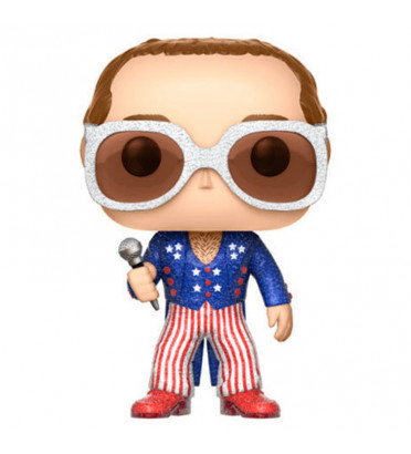 ELTON JOHN ROUGE BLANC BLEU / ELTON JOHN / FIGURINE FUNKO POP / EXCLUSIVE / GLITTER