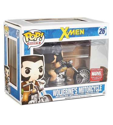 WOLVERINES MOTORCYCLE / X- MEN / FIGURINE FUNKO POP / BOITE ABIMEE / EXCLUSIVE MARVEL CORPS