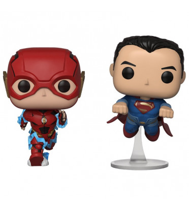 2 PACK THE FLASH ET SUPERMAN / JUSTICE LEAGUE / FIGURINE FUNKO POP / EXCLUSIVE NYCC 2018