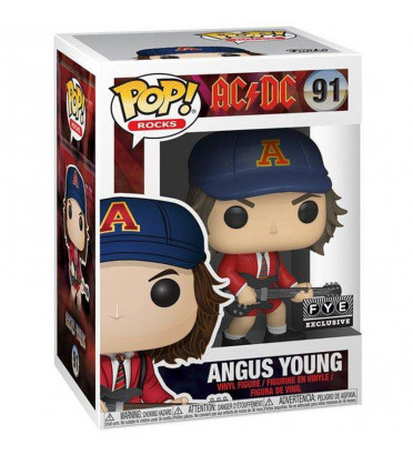 ANGUS YOUNG VESTE ROUGE / ACDC / FIGURINE FUNKO POP / EXCLUSIVE SPECIAL EDITION