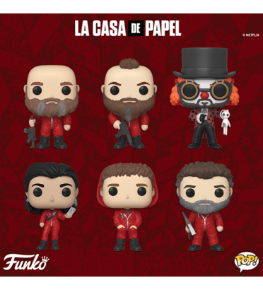 PACK DE 6 FIGURINES / LA CASA DE PAPEL / FIGURINE FUNKO POP