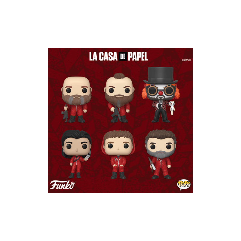 PACK DE 6 FIGURINES / LA CASA DE PAPEL / FIGURINE FUNKO POP