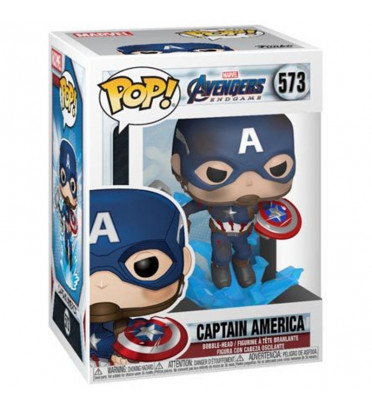 CAPTAIN AMERICA AVEC BOUCLIER CASSE / AVENGERS ENDGAME / FIGURINE FUNKO POP