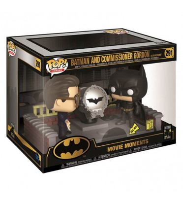 BATMAN WITH LIGHT UP BAT SIGNAL / BATMAN MOVIES MOMENT / FIGURINE FUNKO POP