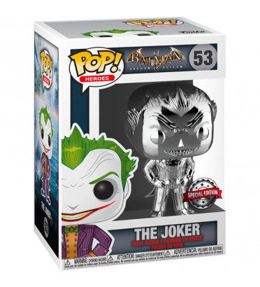 THE JOKER CHROME / BATMAN ARKHAM ASYLUM / FIGURINE FUNKO POP