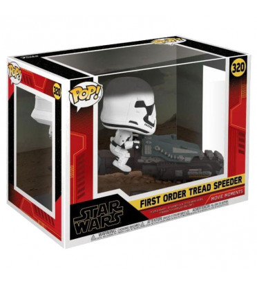 FIRST ORDER TREAD SPEEDER / STAR WARS MOVIE MOMENTS / FIGURINE FUNKO POP