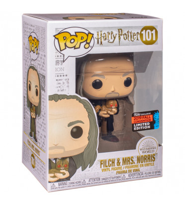 FILCH ET MRS NORRIS / HARRY POTTER / FIGURINE FUNKO POP / EXCLUSIVE NYCC 2019