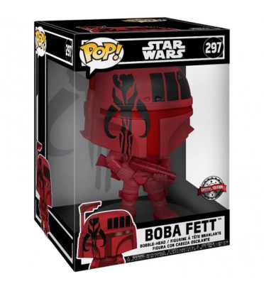 BOBA FETT ROUGE SUPER OVERSIZED / STAR WARS / FIGURINE FUNKO POP / EXCLUSIVE SPECIAL EDITION