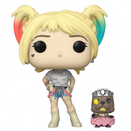 HARLEY QUINN AVEC BEAVER / BIRDS OF PREY / FIGURINE FUNKO POP