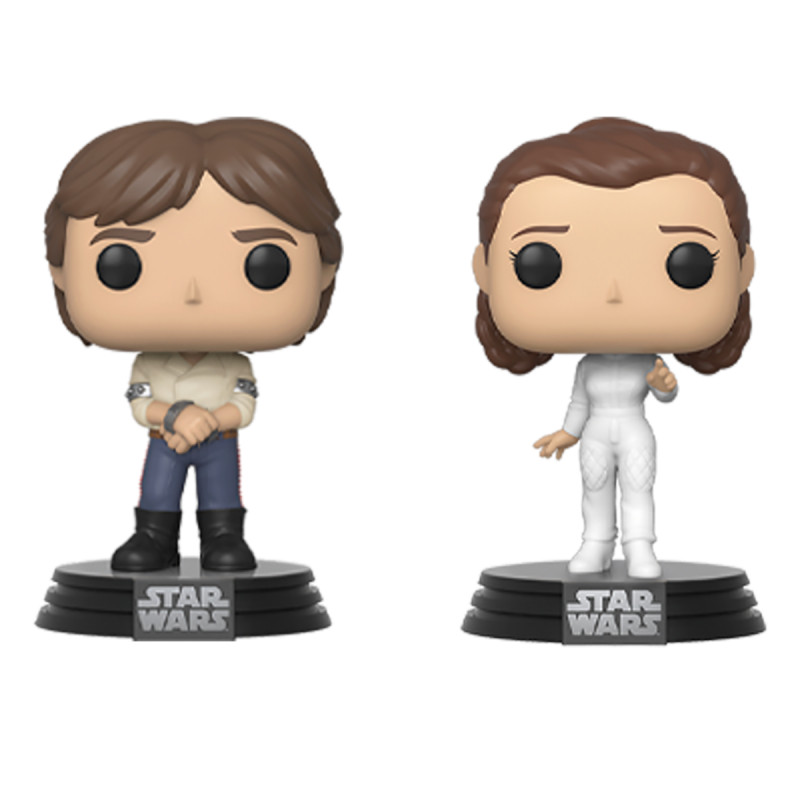 2 PACK HAN SOLO ET LEIA / STAR WARS / FIGURINE FUNKO POP