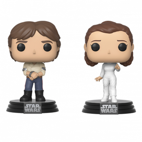 2 PACK HAN SOLO ET LEIA / STAR WARS / FIGURINE FUNKO POP