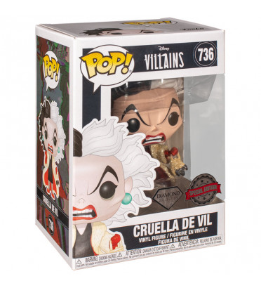 CRUELLA / LES 101 DALMATIENS / FIGURINE FUNKO POP / EXCLUSIVE SPECIAL EDITION / DIAMOND