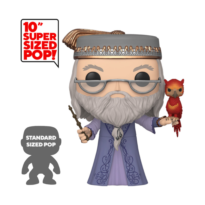 ALBUS DUMBLEDORE AVEC FAWKES SUPER OVERSIZED / HARRY POTTER / FIGURINE FUNKO POP