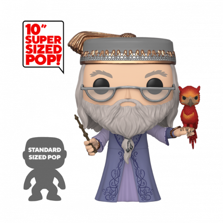 ALBUS DUMBLEDORE AVEC FAWKES SUPER OVERSIZED / HARRY POTTER / FIGURINE FUNKO POP