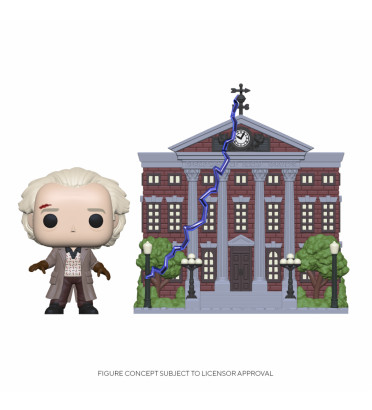 DOC EMMET BROWN AVEC CLOAK TOWER / RETOUR VERS LE FUTUR / FIGURINE FUNKO POP DOC EMMET BROWN AVEC CLOAK TOWER / RETOUR VERS LE FUTUR / FIGURINE FUNKO POP