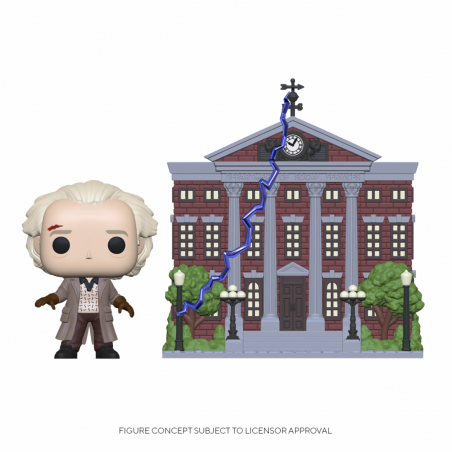 DOC EMMETT BROWN AVEC CLOAK TOWER / RETOUR VERS LE FUTUR / FIGURINE FUNKO POP