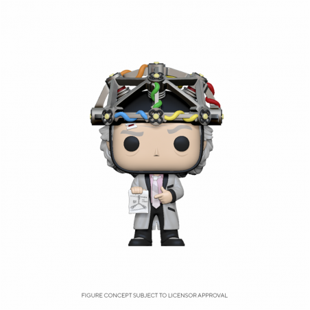 DOC EMMET BROWN AVEC CASQUE / RETOUR VERS LE FUTUR / FIGURINE FUNKO POP