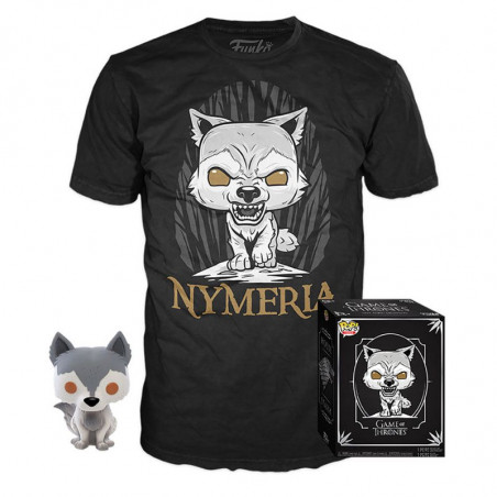 T-SHIRT L AVEC POP NYMERIA / GAME OF THRONES / FIGURINE FUNKO POP