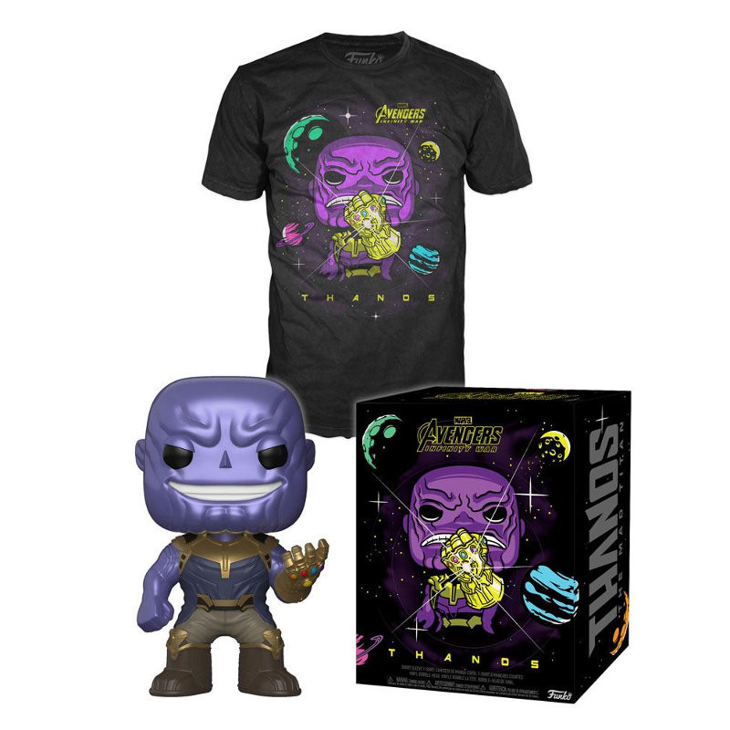 T-SHORT THANOS L + POP / AVENGERS INFINITY WAR / FIGURINE FUNKO POP