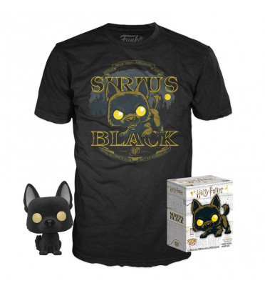 T-SHIRT S + POP SIRIUS BLACK CHIEN / HARRY POTTER / FIGURINE FUNKO POP