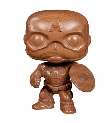 CAPTAIN AMERICA WOOD DECO / MARVEL / FIGURINE FUNKO POP / EXCLUSIVE SPECIAL EDITION