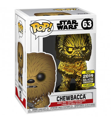 CHEWBACCA CHROME / STAR WARS / FIGURINE FUNKO POP / EXCLUSIVE GALACTIC CONVENTION