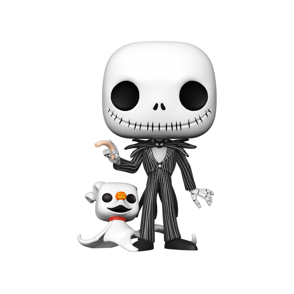 Figurine Pop L'étrange Noël de M. Jack [Disney] #809 pas cher : Jack  Skellington avec Zero (Black Light) - 25 cm