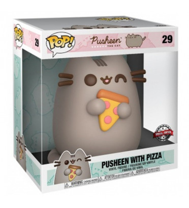 PUSHEEN WITH PIZZA SUPER OVERSIZED / PUSHEEN / FIGURINE FUNKO POP / EXLCUSIVE SPECIAL EDITION