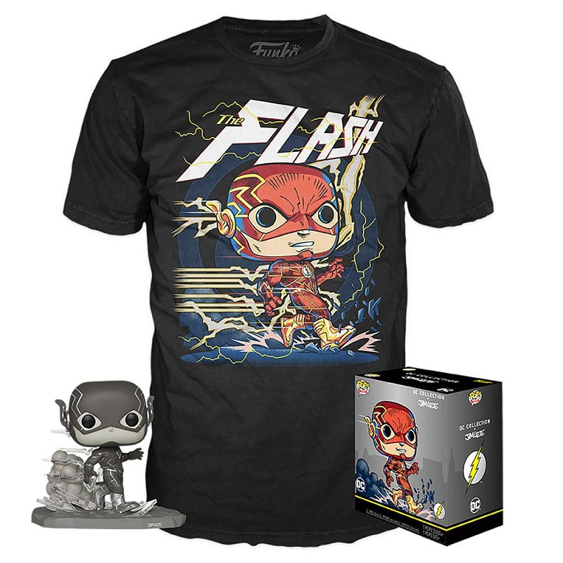 T-SHIRT L AVEC POP FLASH / FLASH / FIGURINE FUNKO POP