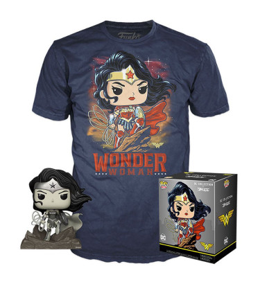 T-SHIRT L AVEC POP WONDER WOMAN / WONDER WOMAN / FIGURINE FUNKO POP