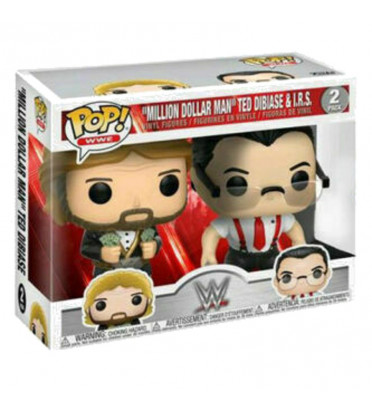 2 PACK MILLON DOLLAR MAN TED DIBIASE ET IRS / WWE / FIGURINE FUNKO POP / EXCLUSIVE