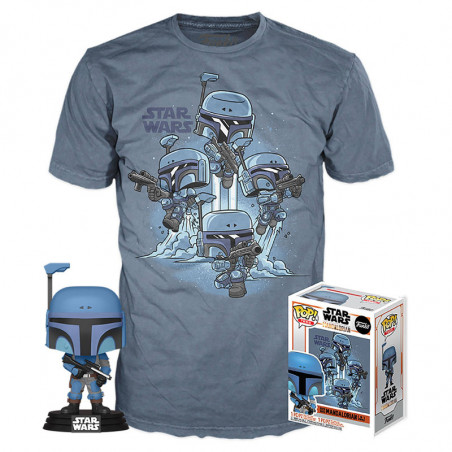 T-SHIRT XL + POP THE MANDALORIAN / STAR WARS THE MANDALORIAN / FIGURINE FUNKO POP