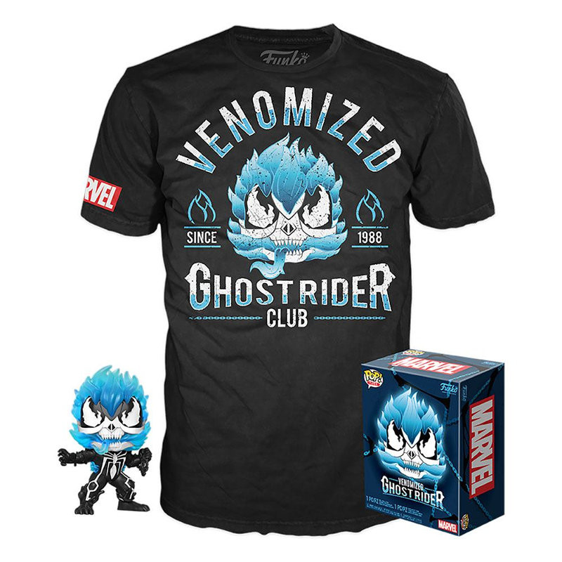 T-SHIRT XL + POP VENOM GHOST RIDER / VENOM / FIGURINE FUNKO POP