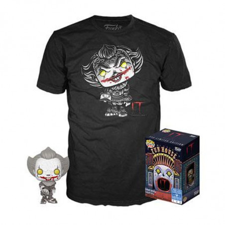 T-SHIRT L + POP PENNYWISE / IT / FIGURINE FUNKO POP