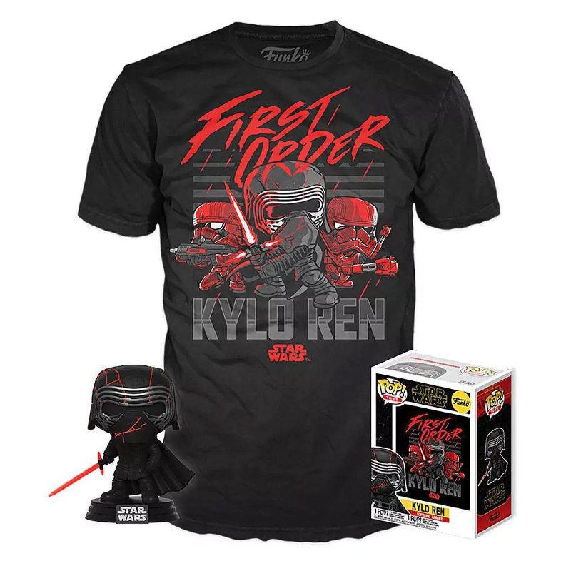 T-SHIRT M AVEC POP KYLO REN / STAR WARS / FIGURINE FUNKO POP