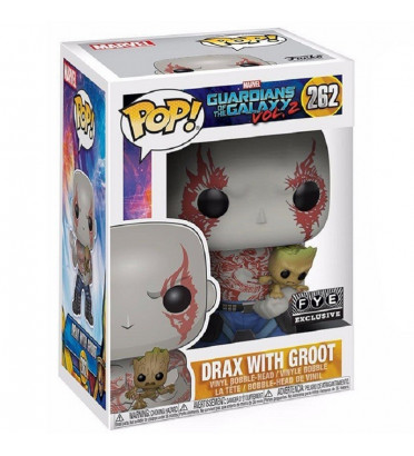 DRAX AVEC GROOT / LES GARDIENS DE LA GALAXIE / FIGURINE FUNKO POP / EXCLUSIVE