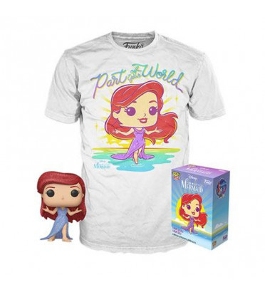 T-SHIRT S + POP ARIEL / LA PETITE SIRENE / FIGURINE FUNKO POP