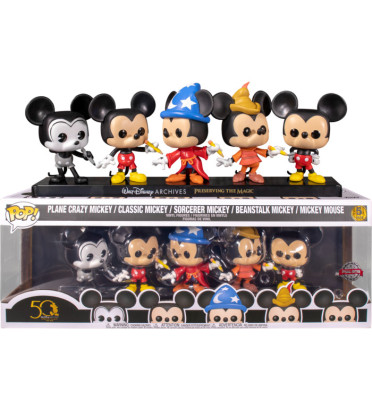 5 PACK MICKEY MOUSE 50 TH ANNIVERSARY / MICKEY MOUSE / FIGURINE FUNKO POP / EXCLUSIVE SPECIAL EDITION