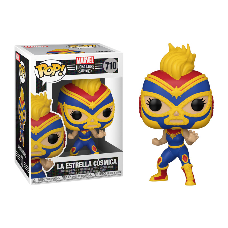 LA ESTRELLA COSMICA CAPTAIN MARVEL / MARVEL LUCHADORES / FIGURINE FUNKO POP