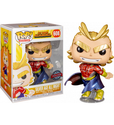 SILVER AGE ALL MIGHT METALLIC / MY HERO ACADEMIA / FIGURINE FUNKO POP / EXCLUSIVE SPECIAL EDITION