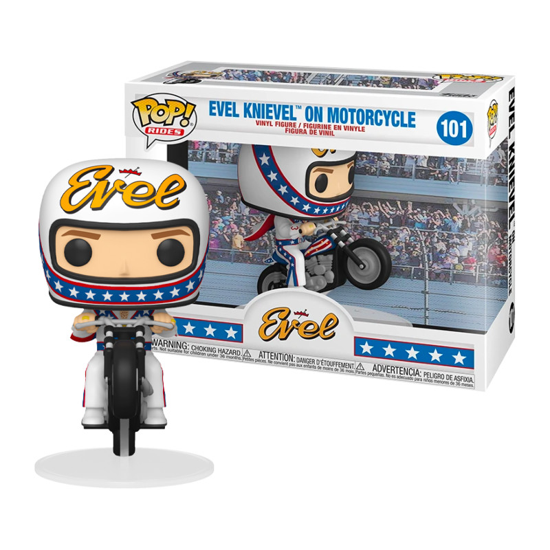 EVEL KNIEVEL ON MOTORCYCLE / EVEL KNIEVEL / FIGURINE FUNKO POP